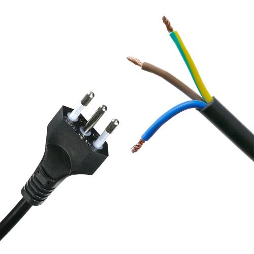 CAVO CON SPINA ITALIANA TRIPOLARE 3X1 10A 160 CM