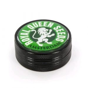 ROYAL QUEEN SEEDS - GRINDER ALLUMINIO DRIP LOGO VERDE - 2 PARTI 48MM