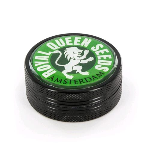 ROYAL QUEEN SEEDS - GRINDER ALLUMINIO DRIP LOGO VERDE - 2 PARTI 48MM