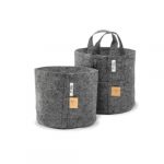 ROOT POUCH - VASO IN TESSUTO CON MANICI GREY - 30L