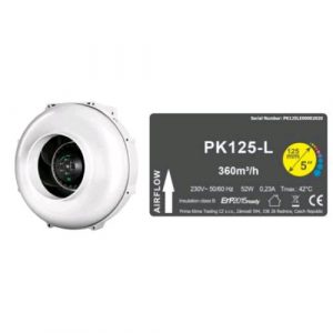 PRIMA KLIMA - ESTRATTORE CABLATO PK125-L - Ø125 - UNA VELOCITÀ - 360 MC/H