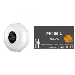 PRIMA KLIMA - ESTRATTORE CABLATO PK150-L - Ø150 - UNA VELOCITÀ - 760 MC/H