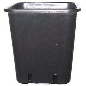 VASO QUADRATO IN PLASTICA NERO 23X23X26 - 11 LITRI - BANCALE 2250PZ