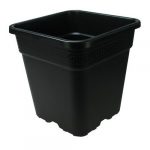 VASO QUADRATO IN PLASTICA NERO PIÙ RESISTENTE - 23X23X24 - 9 LITRI