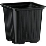 VASO QUADRATO IN PLASTICA TERMOFORMATA 8X8X8 - 0.35L