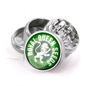 ROYAL QUEEN SEEDS - GRINDER BIG DRIP LOGO VERDE  - 4 PARTI
